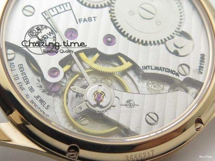 MIROTIME 0422 Compact Portuguese IW545409 RG ZF 1:1 Best Edition White Dial On Brown Leather Strap A 7336